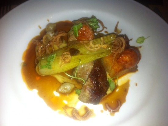 Roast Lamb, Fennel & spiced aubergine