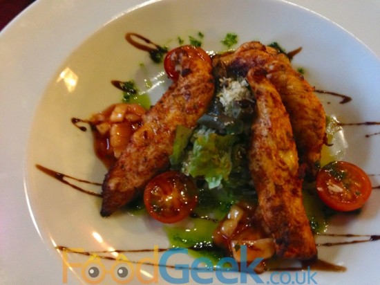 Cajun Chicken Salad, Pineapple Salsa, Rocket & Cherry Tomatoes