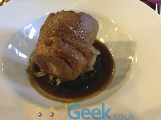 Yorkshire & Black Pudding with Onion Gravy