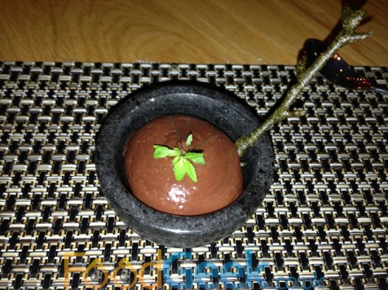 Cumberland Sauce, Black Pudding Mousse, Apple & Sea Lettuce Crisp
