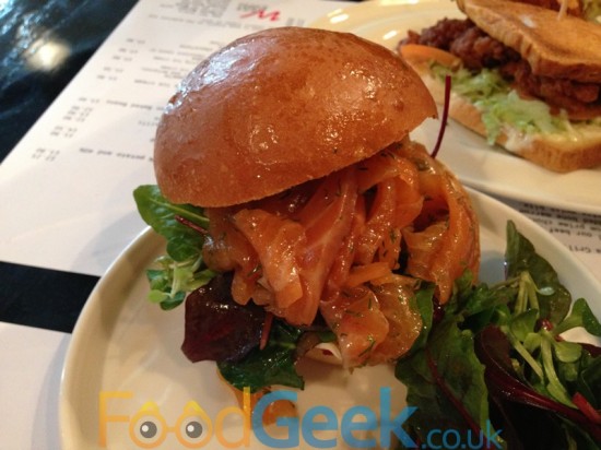 Gravlax, Cream Cheese On Brioche Bun