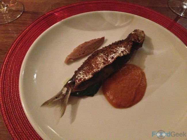 Cornish sardines, tomato ragout & pumpernickel