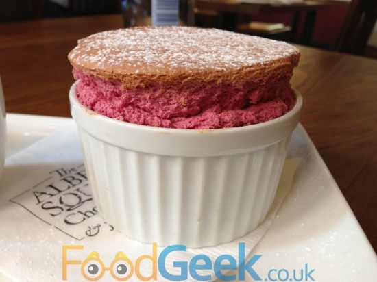 Raspberry Soufflé Close Up