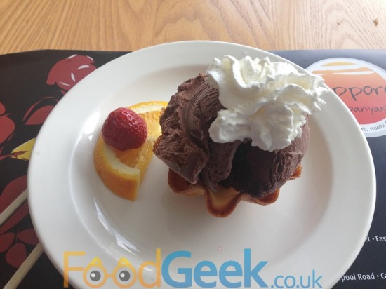 Italian Ice Cream In Tuille Basket