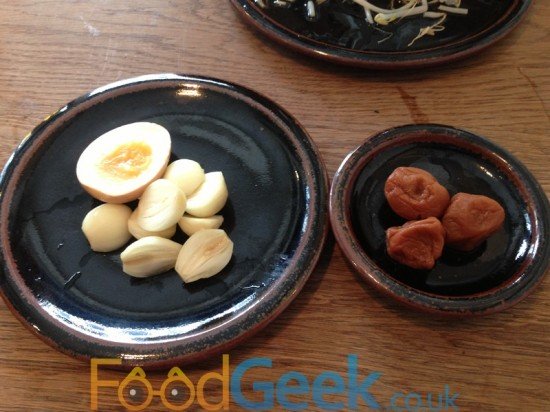 Pickled Onions, Egg & Plums