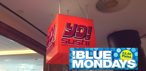 Yo! Sushi Blue Mondays, Selfridges, Trafford Centre