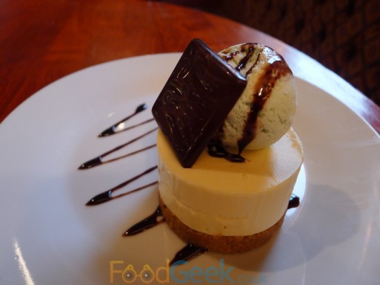 White Chocolate Cheesecake & After Eight Ice Cream