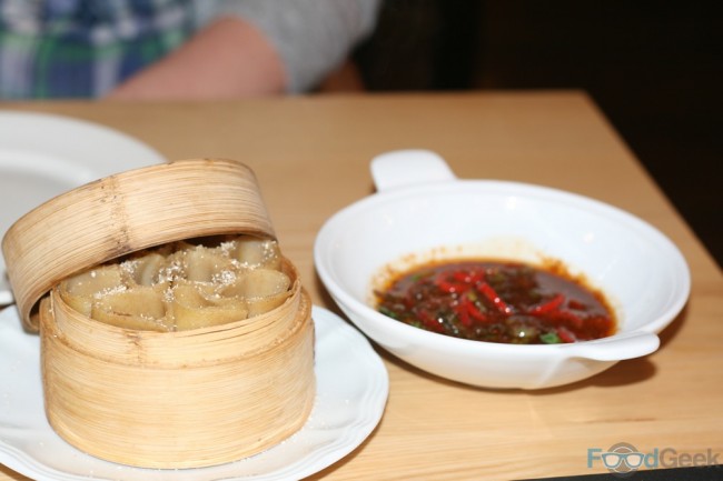 Honeycomb Oat Noodles With Coriander & Chilli Dip