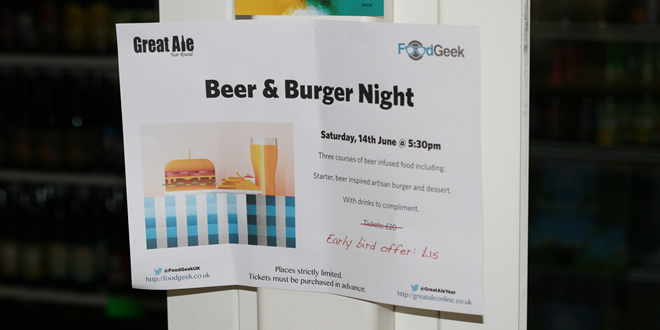 Great Ale, Year Round - Burger & Beer Night