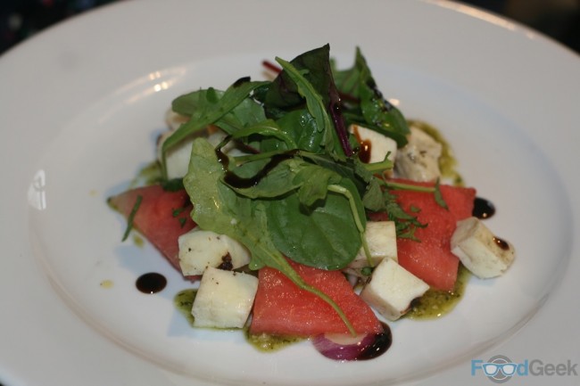 Grilled Halloumi and minted watermelon salad