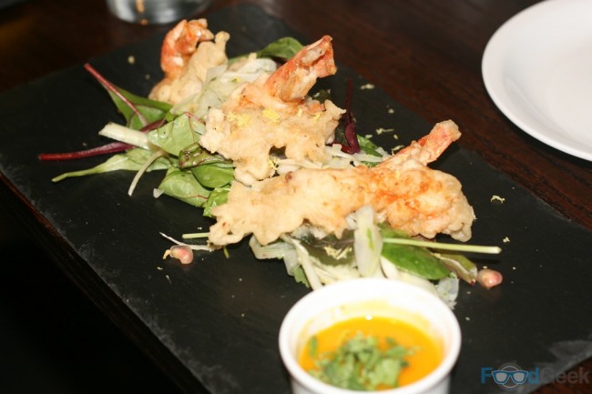 Panko breaded Tiger prawns