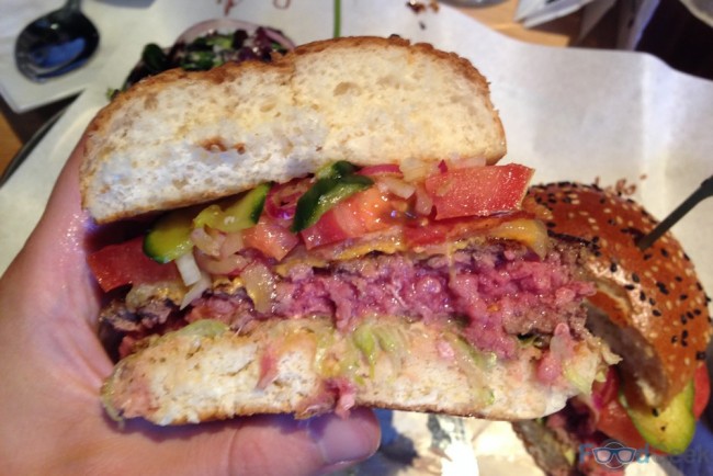 Burger Inside Closeup