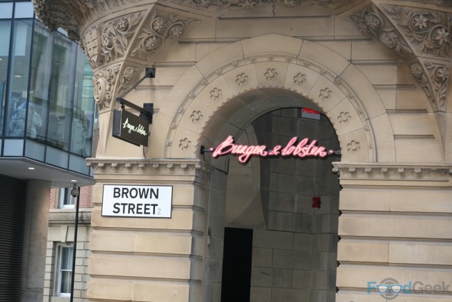 Outside Burger & Lobster Manchester