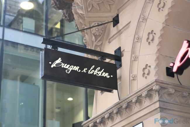 Outside Burger & Lobster Manchester