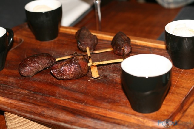 Candied Pork Cheek Lollipops