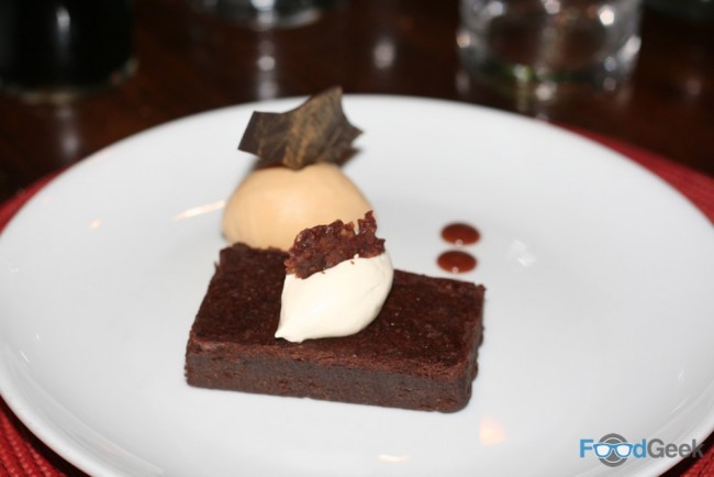 Baked chocolate mousse