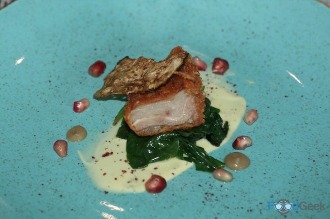 Lamb Breast, Saffron Yoghurt & Pomegranate